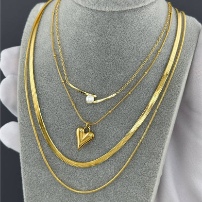 18K gold plated Stainless steel necklace, Intensity