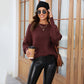 Autumn Winter Women Clothing Loose Casual Solid Color round Neck Sweater Pullover Sweater