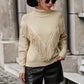 Autumn Winter Women Clothing Loose Fitting Tassel Sweater Sweater Turtleneck Sweater Women