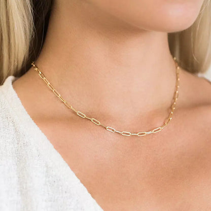 18K gold plated Stainless steel necklace, Intensity