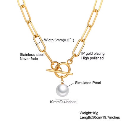 18K gold plated Stainless steel necklace, Intensity