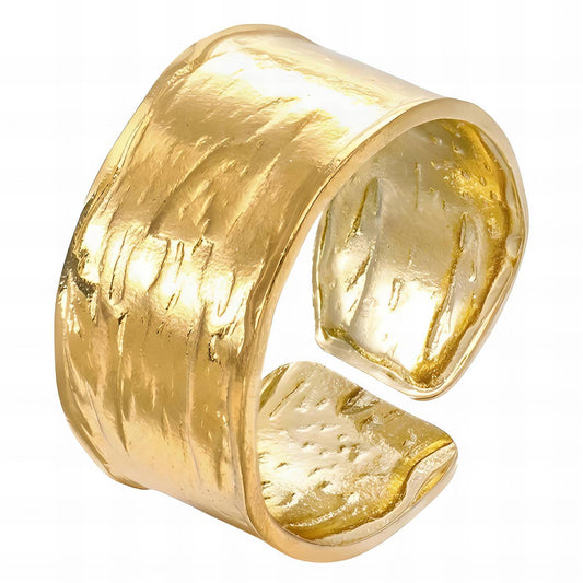 18K gold plated Stainless steel finger ring, Intensity