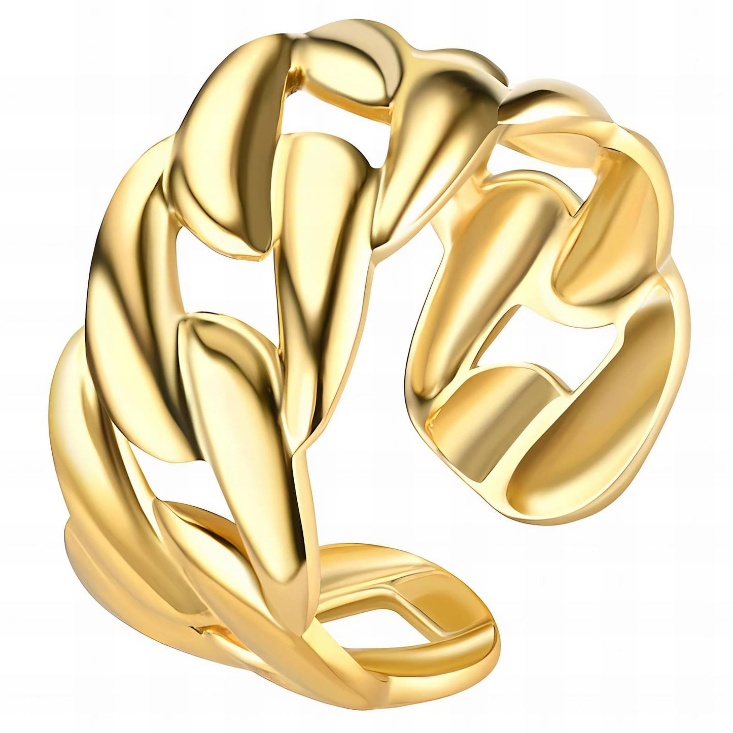 18K gold plated Stainless steel finger ring, Intensity