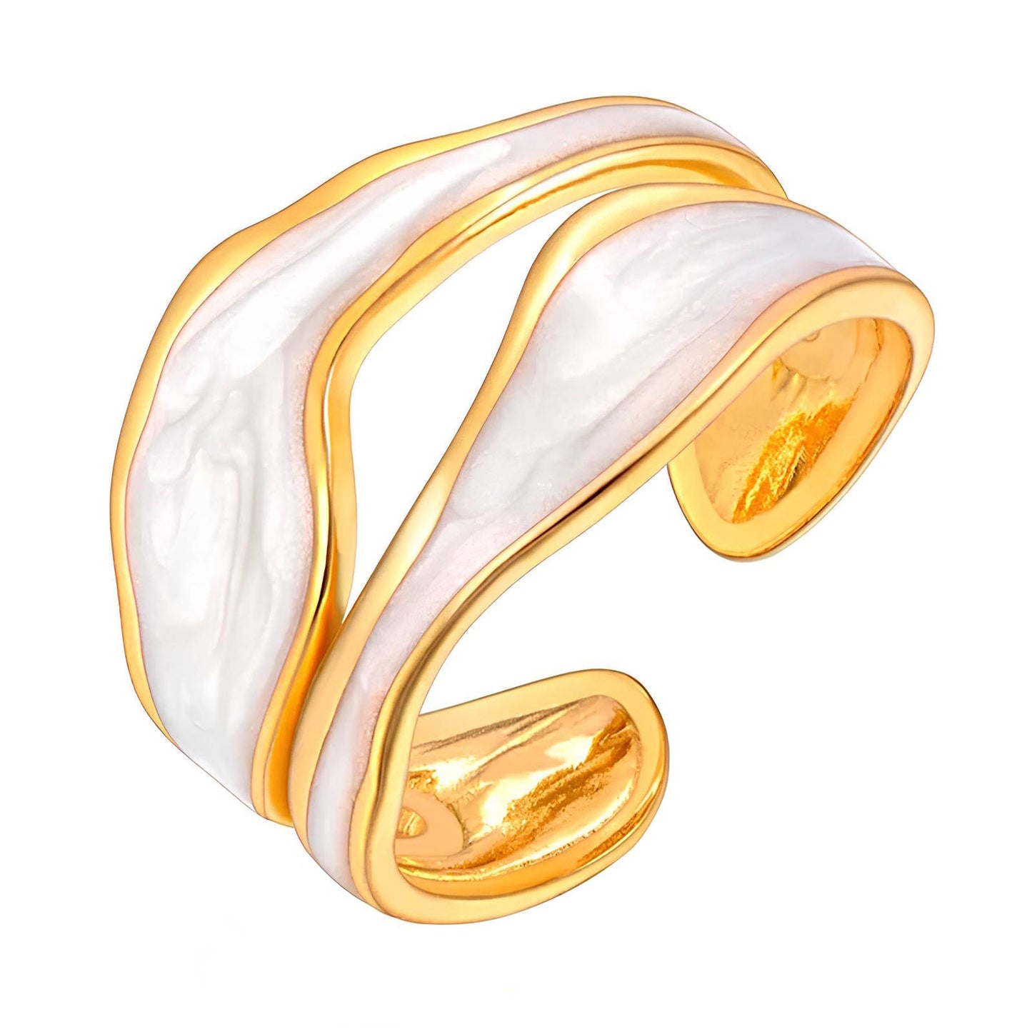 18K gold plated Stainless steel finger ring, Intensity