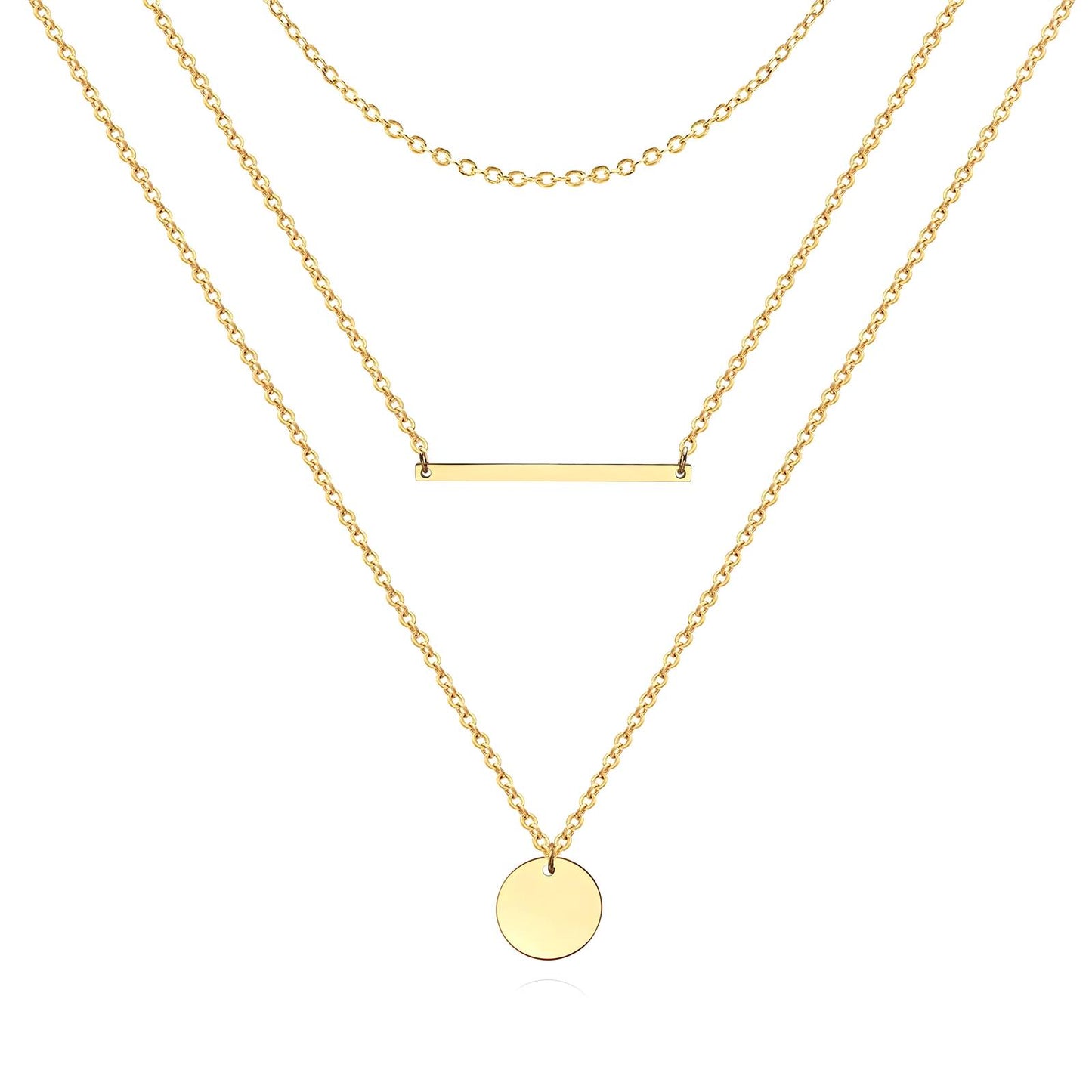 18K gold plated Stainless steel necklace, Intensity