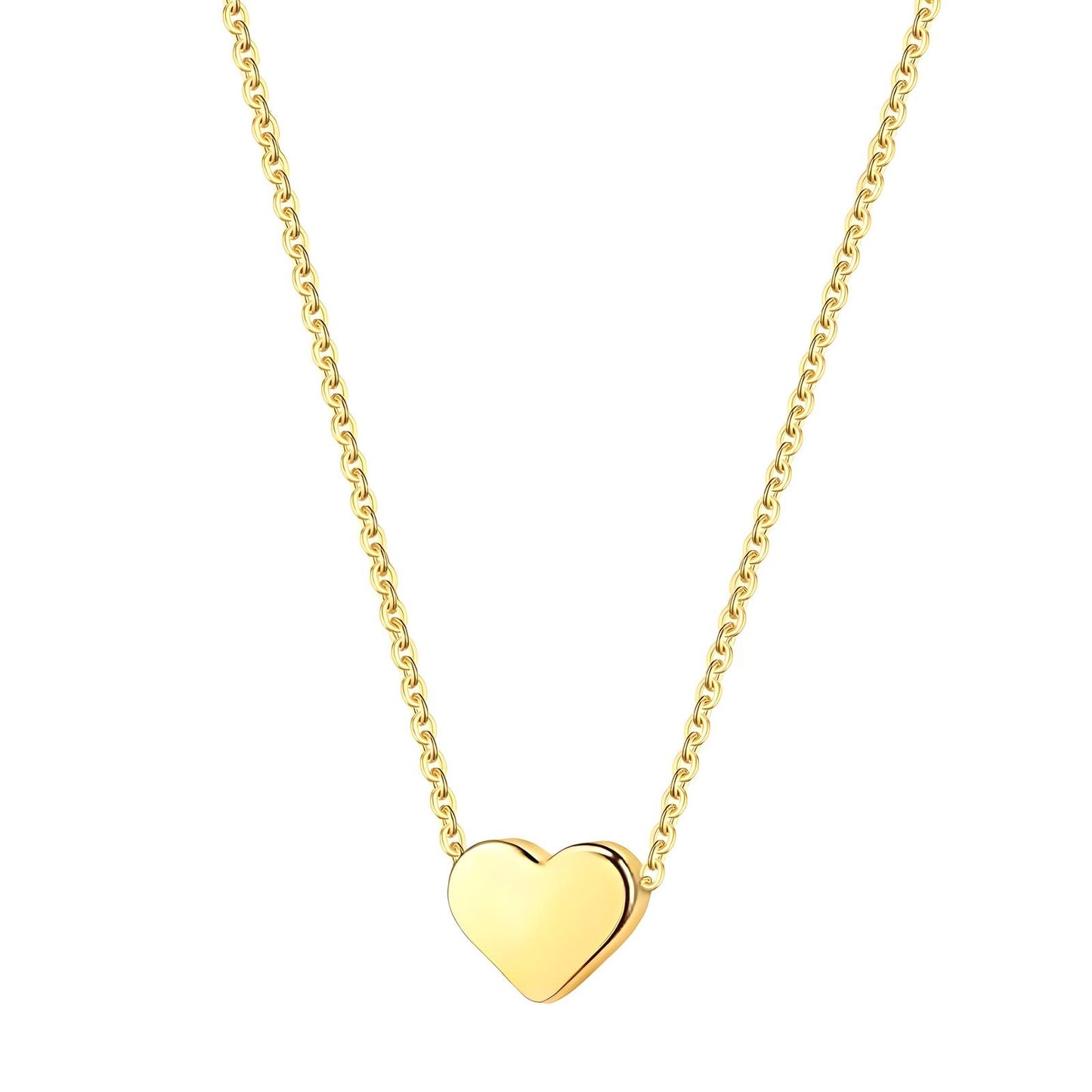 18K gold plated Stainless steel  Heart necklace, Intensity