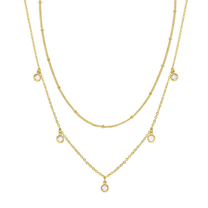 18K gold plated Stainless steel necklace, Intensity