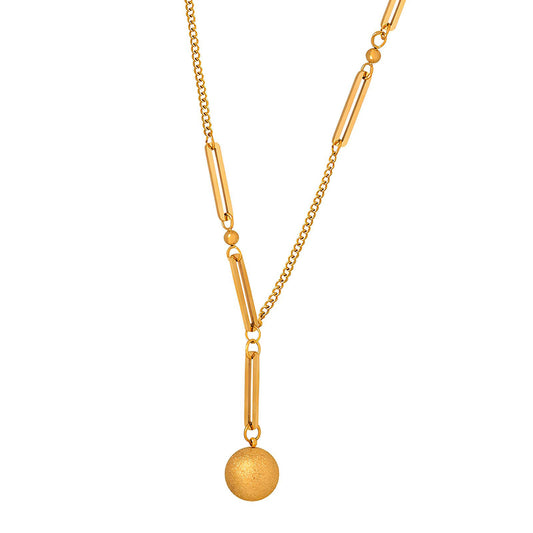 18K gold plated Stainless steel necklace, Intensity