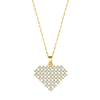 18K gold plated Stainless steel  Heart necklace, Intensity