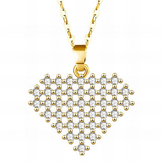 18K gold plated Stainless steel  Heart necklace, Intensity