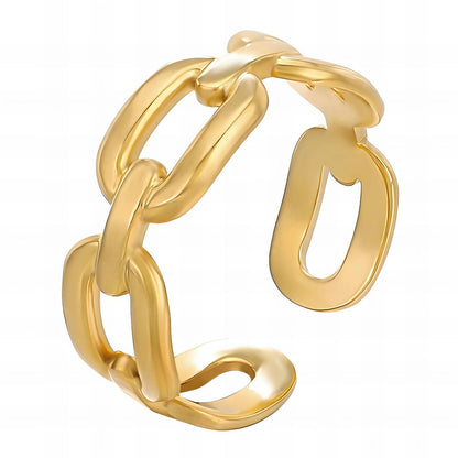 18K gold plated Stainless steel finger ring, Intensity