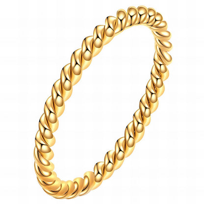 18K gold plated Stainless steel finger ring, Intensity