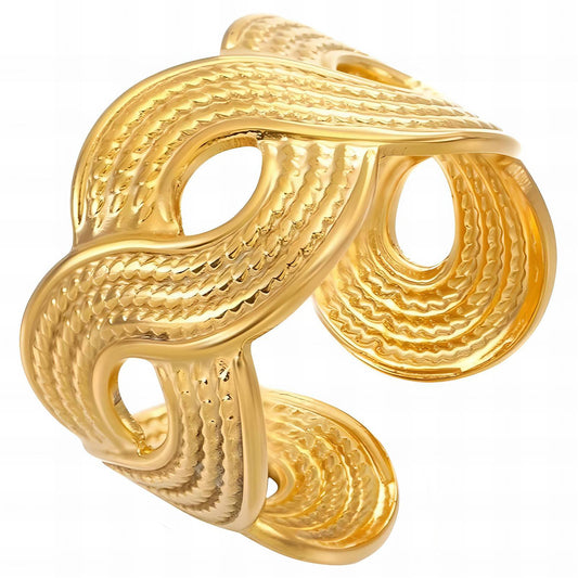 18K gold plated Stainless steel finger ring, Intensity