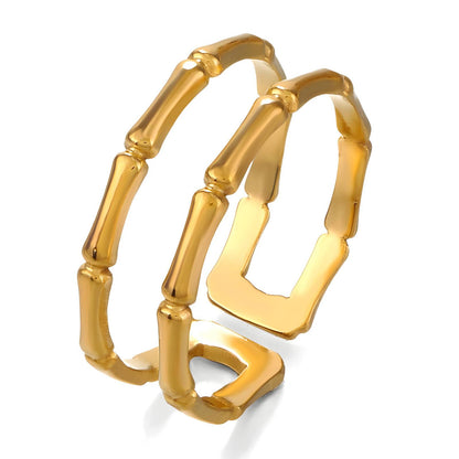 18K gold plated Stainless steel finger ring, Intensity