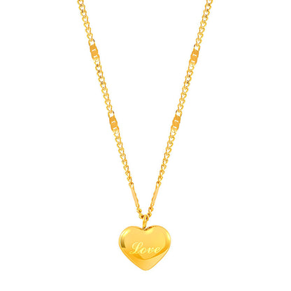 18K gold plated Stainless steel  Heart necklace, Intensity