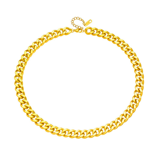 18K gold plated Stainless steel necklace, Intensity