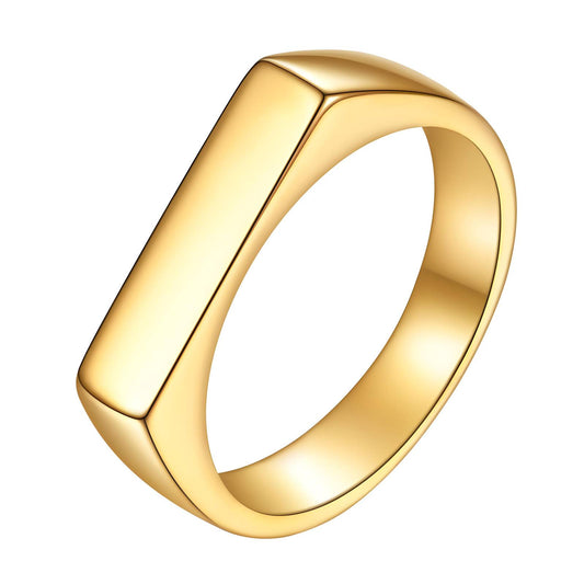 18K gold plated Stainless steel finger ring, Intensity