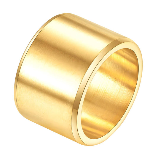 18K gold plated Stainless steel finger ring, Intensity