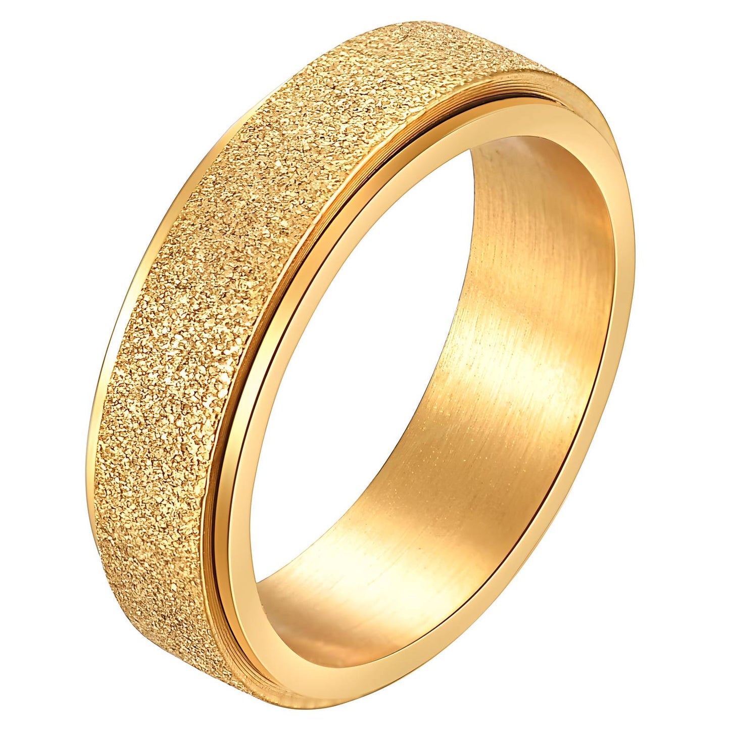 18K gold plated Stainless steel finger ring, Intensity