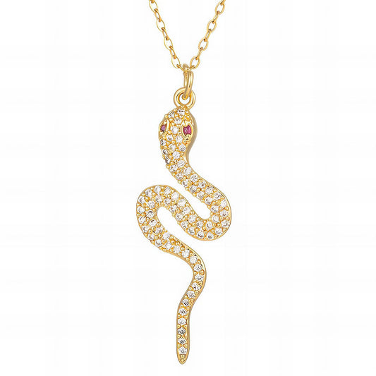 18K gold plated Stainless steel  Snake necklace, Intensity