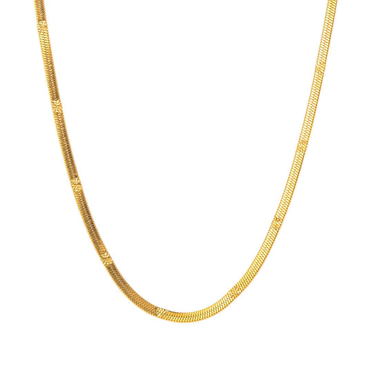 18K gold plated Stainless steel necklace, Intensity