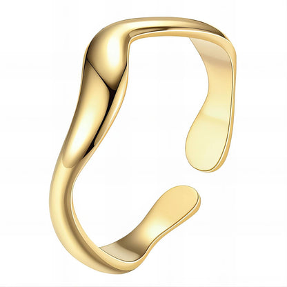 18K gold plated Stainless steel finger ring, Intensity