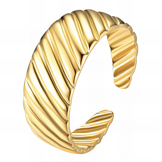 18K gold plated Stainless steel finger ring, Intensity