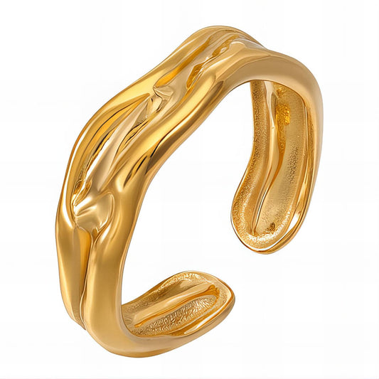 18K gold plated Stainless steel finger ring, Intensity