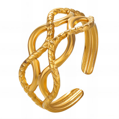 18K gold plated Stainless steel finger ring, Intensity