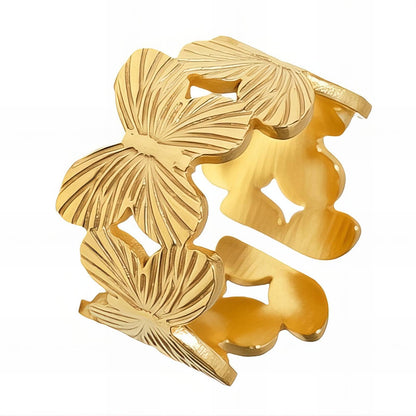 18K gold plated Stainless steel  Butterflies finger ring, Intensity