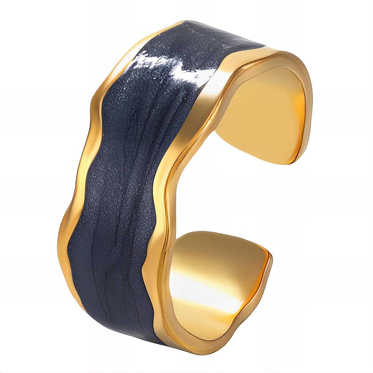 18K gold plated Stainless steel finger ring, Intensity