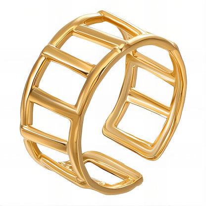 18K gold plated Stainless steel finger ring, Intensity