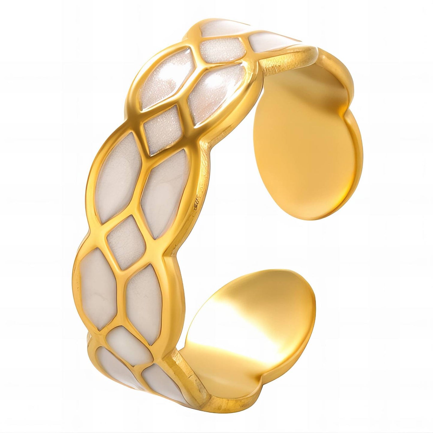 18K gold plated Stainless steel finger ring, Intensity