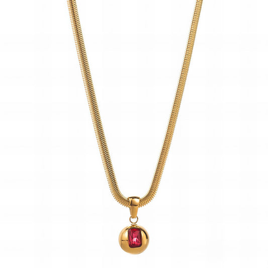 18K gold plated Stainless steel necklace, Intensity