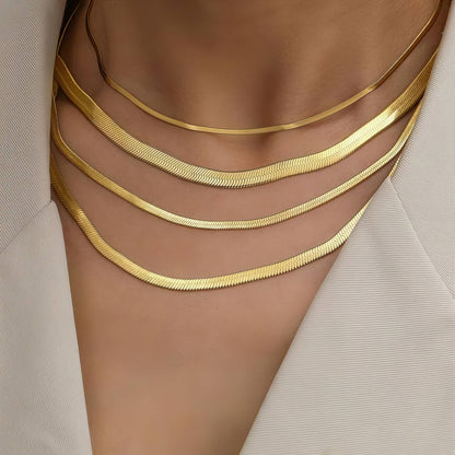 18K gold plated Stainless steel necklace, Intensity