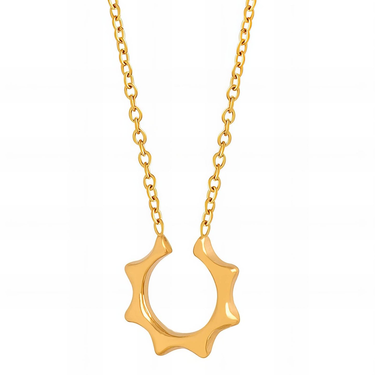 18K gold plated Stainless steel necklace, Intensity