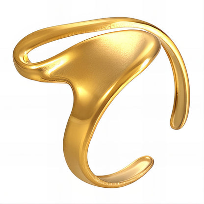 18K gold plated Stainless steel finger ring, Intensity