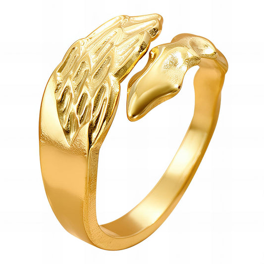 18K gold plated Stainless steel  Wings finger ring, Intensity