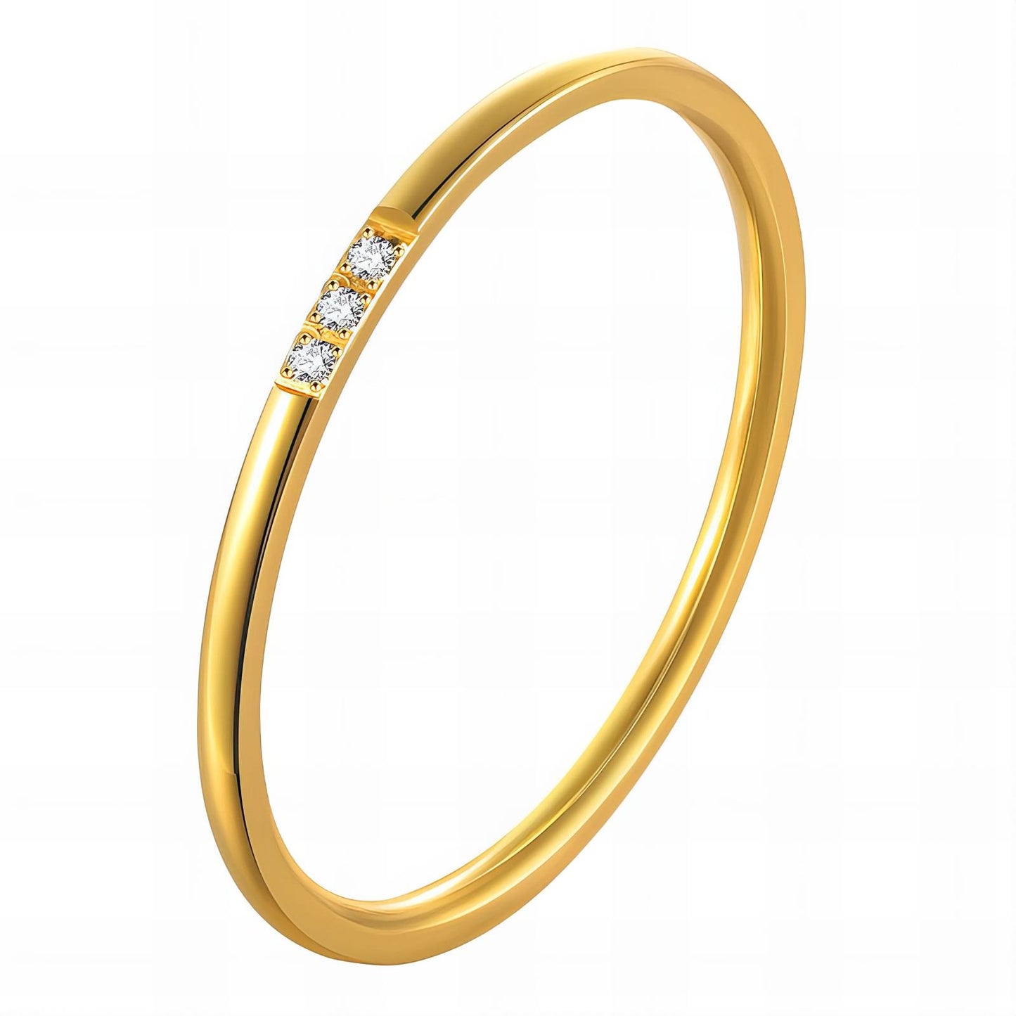 18K gold plated Stainless steel finger ring, Intensity