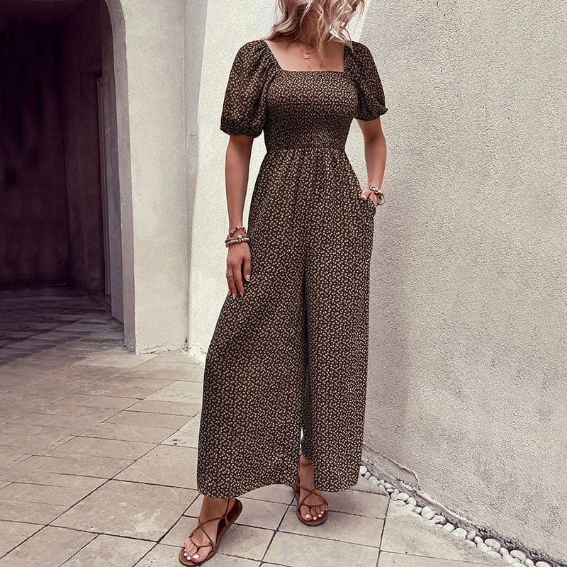 Women Clothing Printed Summer Jumpsuit Trousers