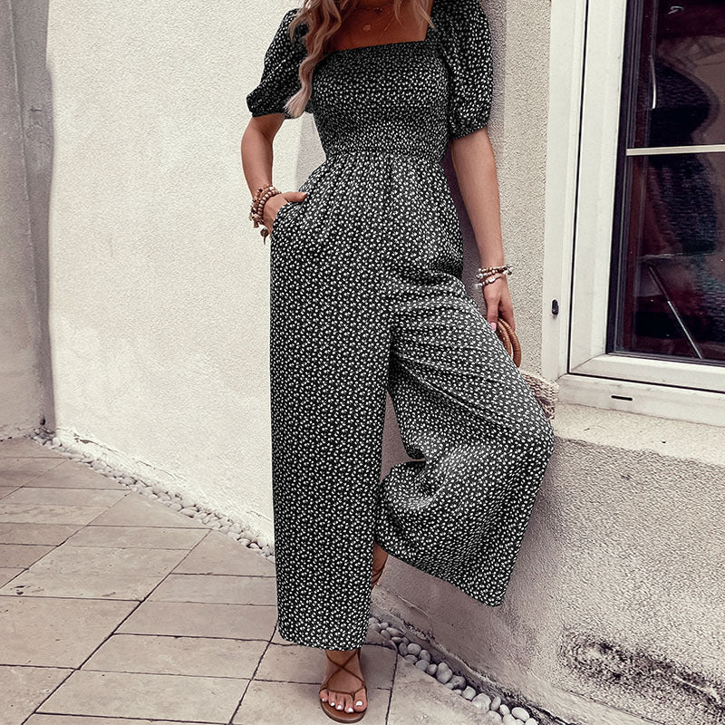 Women Clothing Printed Summer Jumpsuit Trousers