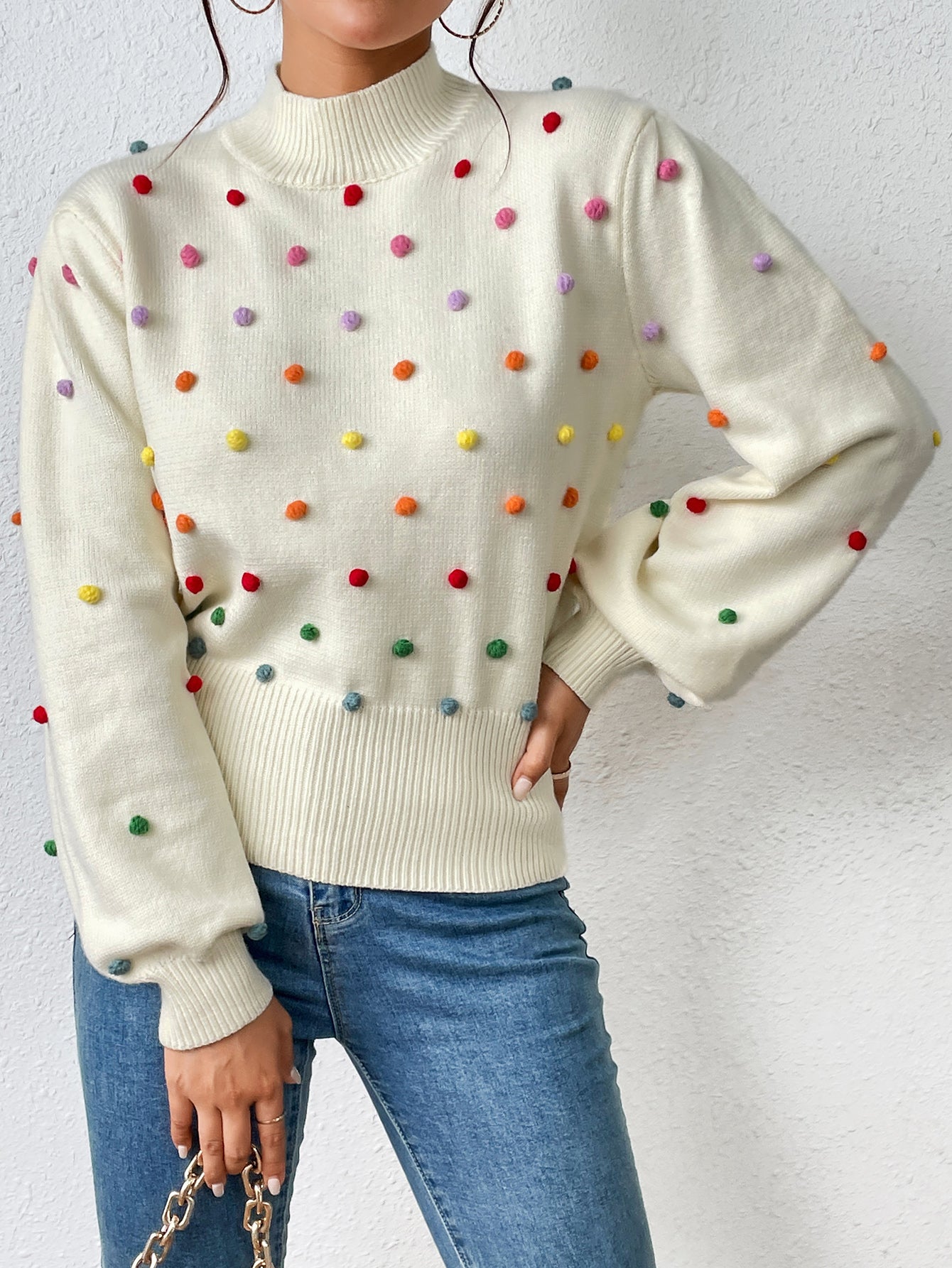 Women Clothing Color Beaded Women Knitwear Women Sweater Women