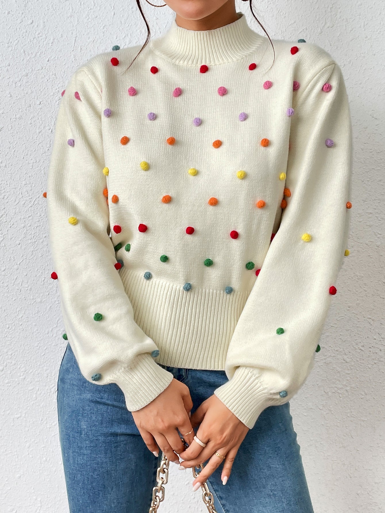 Women Clothing Color Beaded Women Knitwear Women Sweater Women