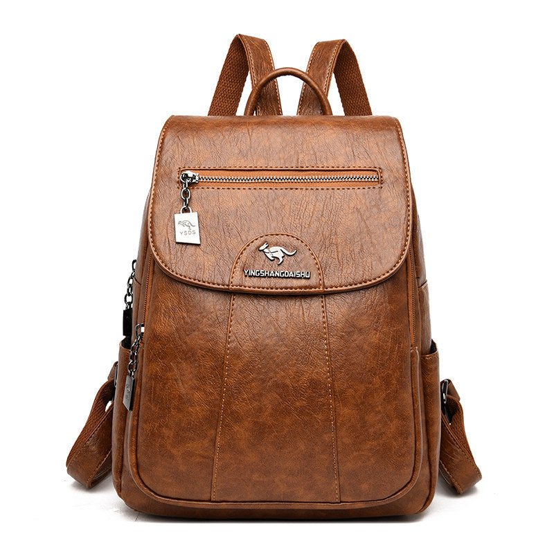 Soft leather wild travel bag