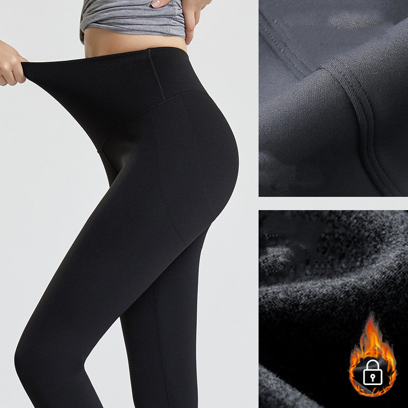 Tummy Tuck Hip Raise Fleece Leggings