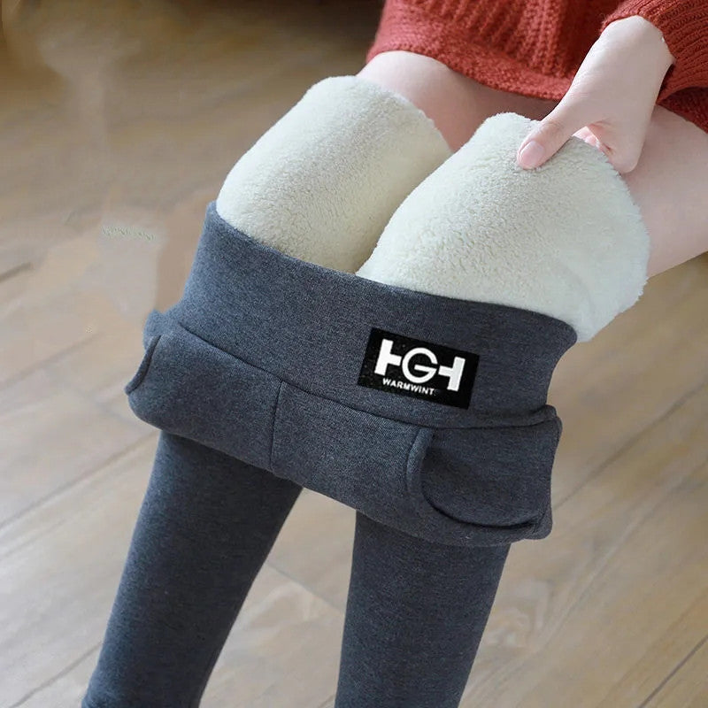 Winter Cashmere Thickened Outwear Fleece Leggings